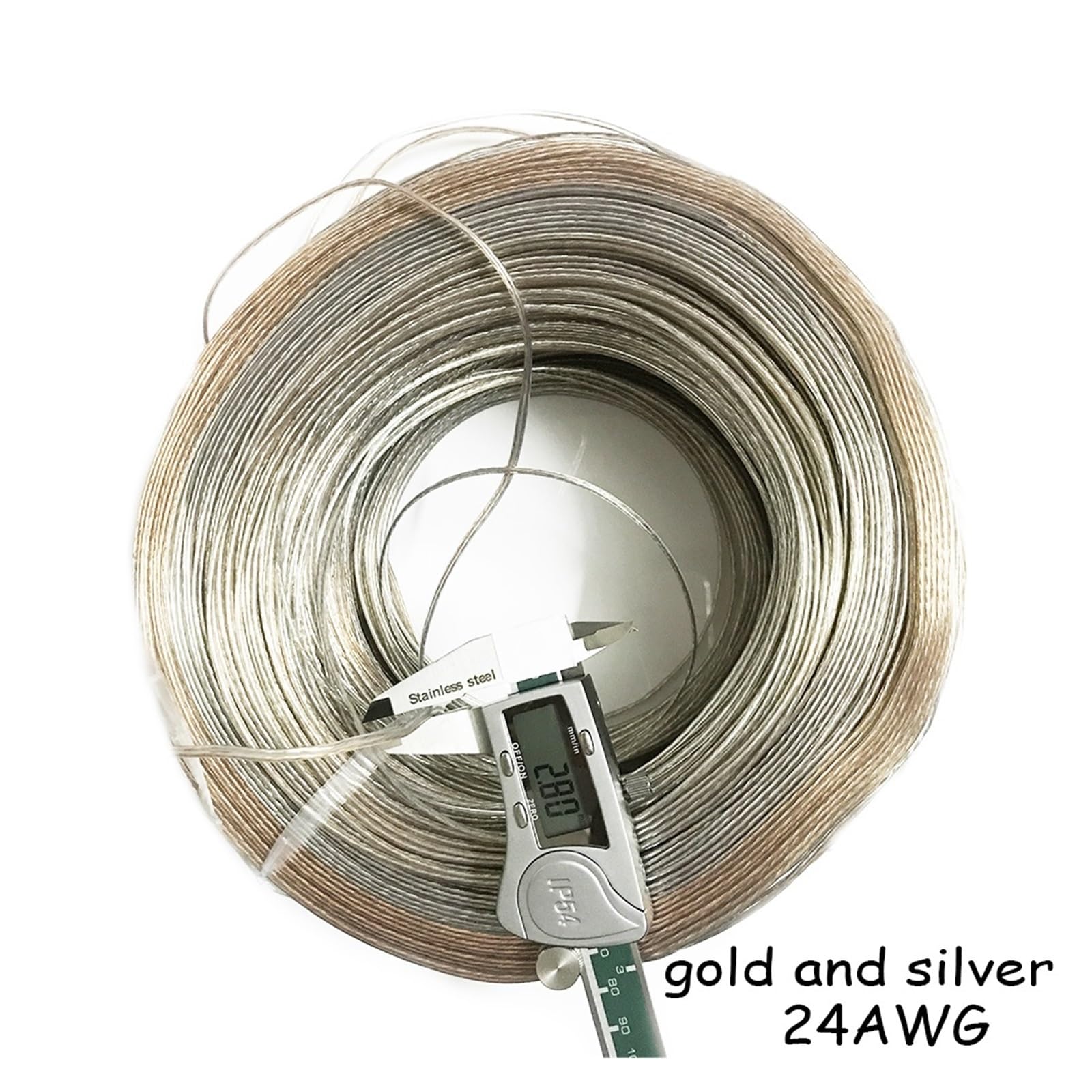 Alambres y cables UL (PVC) Cable plano tipo cinta de 24 awg y 2 pines, Cable transparente resistente a arañazos/grietas, pantalla de visualización L + E + D, Cable eléctrico paralelo de PVC de 2,8mm(5