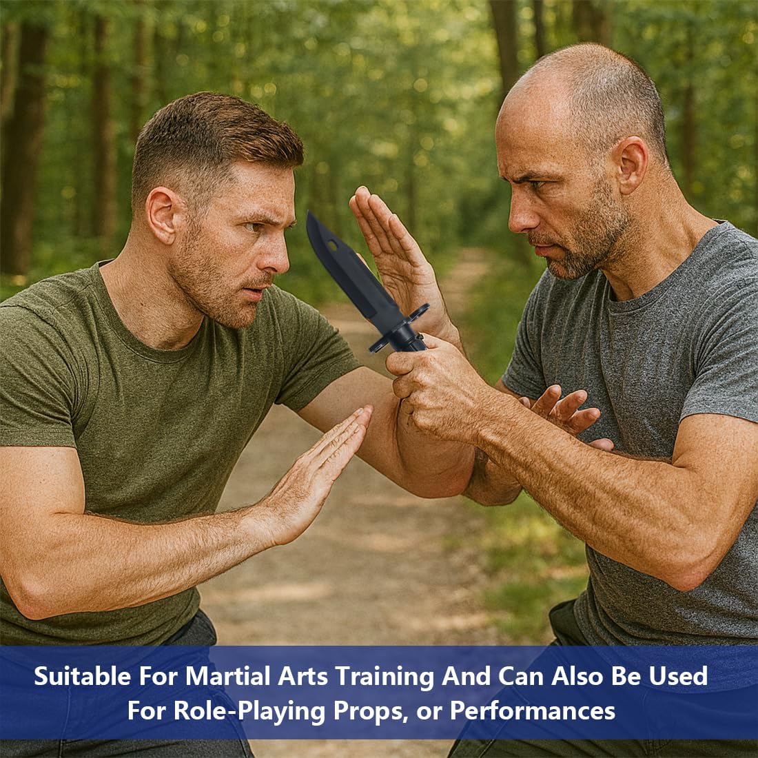 Cuchillo de goma sintética para entrenamiento - Silicona suave seguro para artes marciales defensa personal cosplay