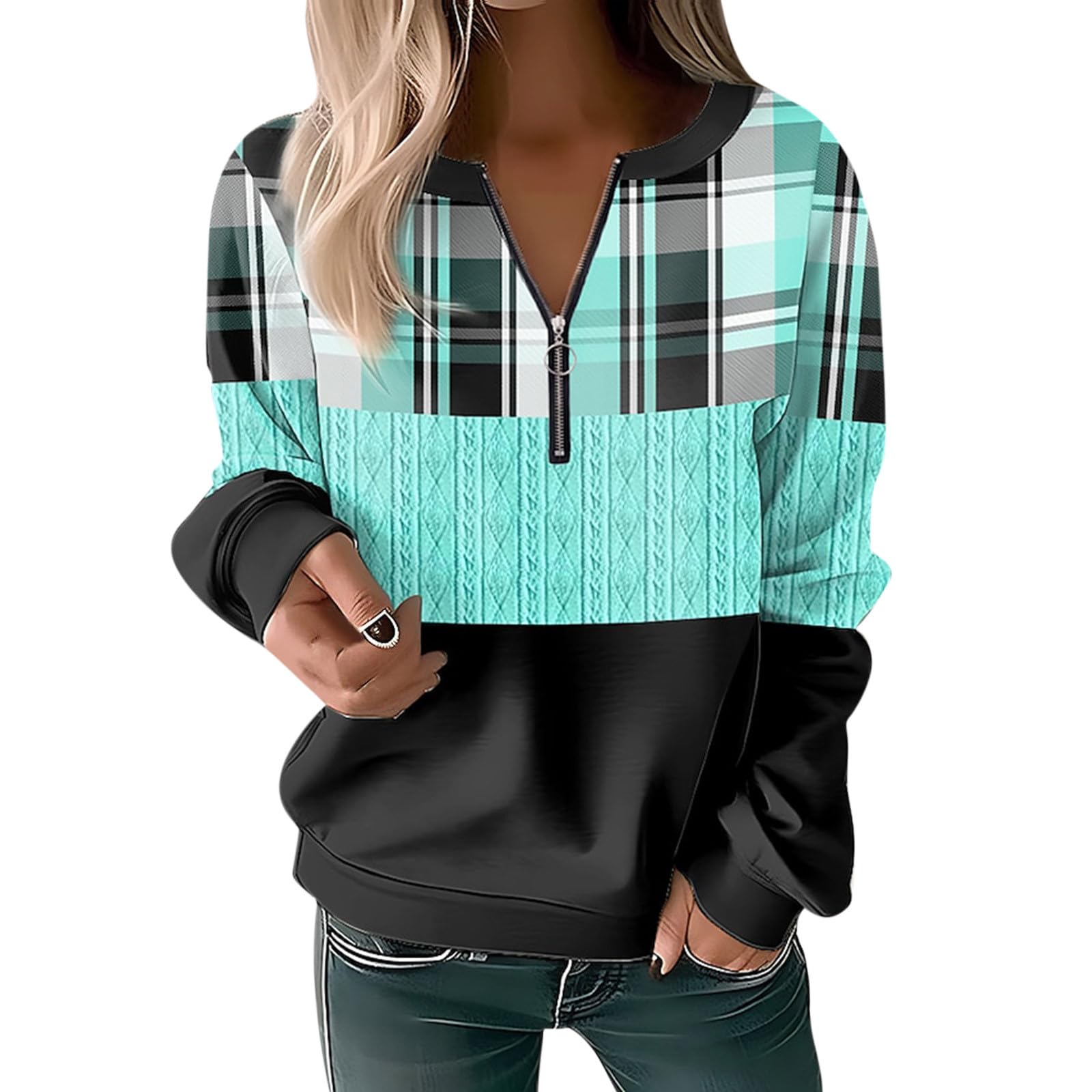 GIANTHONG Black and White Striped Tank Top Women Womens Quarter Zip Pullover Athletic Sheer Black Button Down Shirt Women Womens Summer Tops 2023 3/4 Sleeve Womens 3 4 Sleeve Tops（4-Black,X-Large）