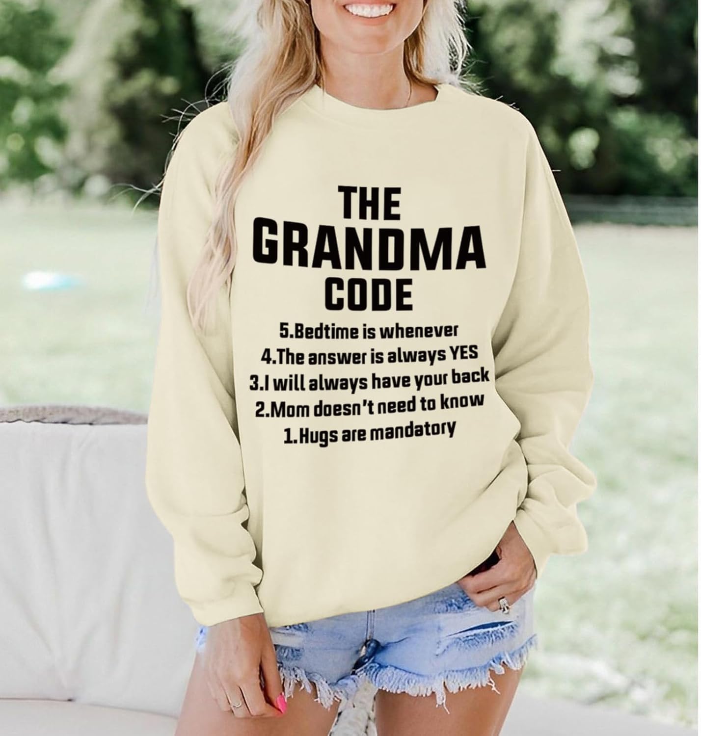 Grandma Sweatshirts Nana Sweatshirt The Grandma Code Sweatshirt Grandmother Crewneck Gifts for Grandmas Sweatshirts - Image 3
