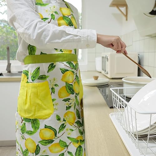 Miniatura 5 de NEOVIVA Delantales de cocina para mujer con bolsillos, delantales de cocina para mujer, delantal vintage para hornear jardinería, regalos de Navidad