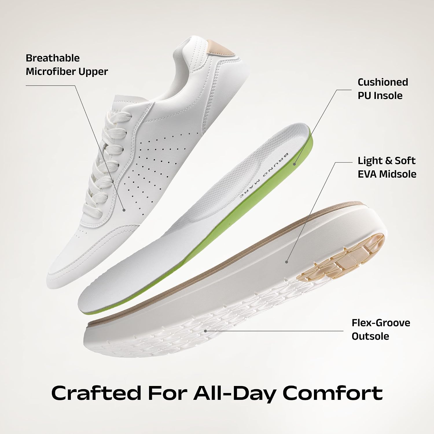 Bruno Marc Men's Fashion Dress Sneakers Casual Tennis Shoes, All-Day Comfort Breathable Lightweight Walking Shoes