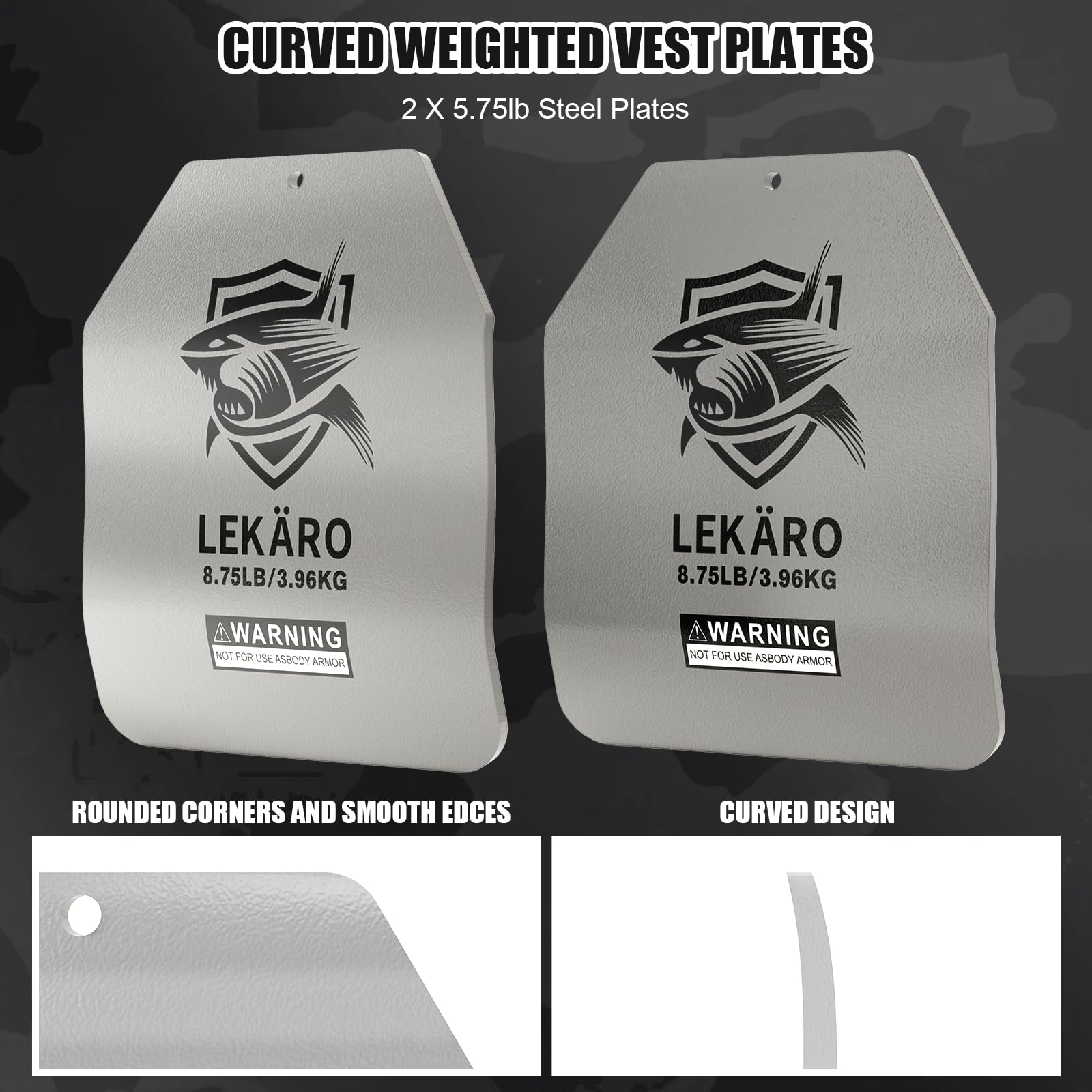 Placas curvadas con peso de 5.75/8.75/15 libras para un ajuste ergonómico contorneado, para entrenamiento de fuerza, correr, fitness, entrenamiento pesado