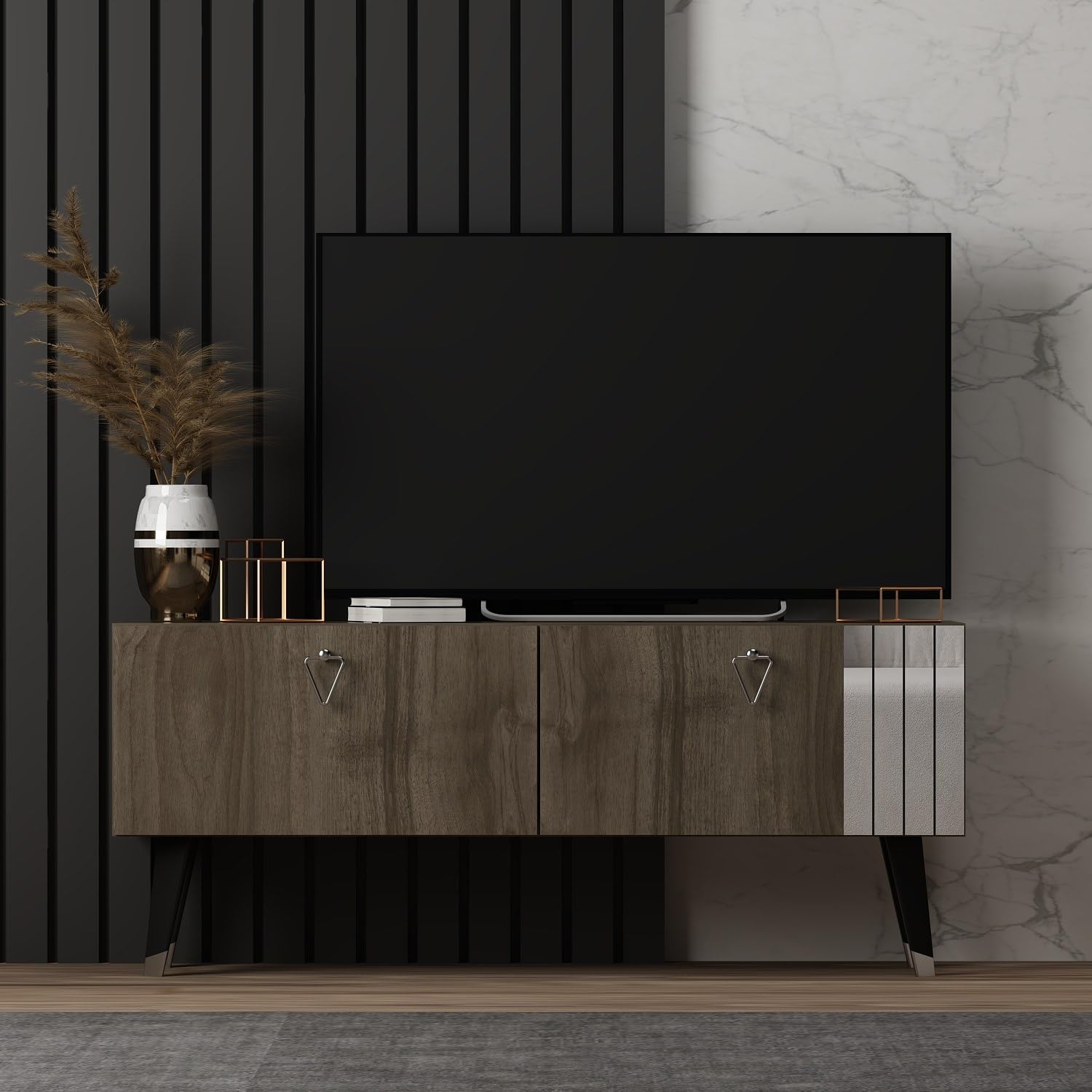 Hanah Home Supporto TV Melammina Noce 120cm