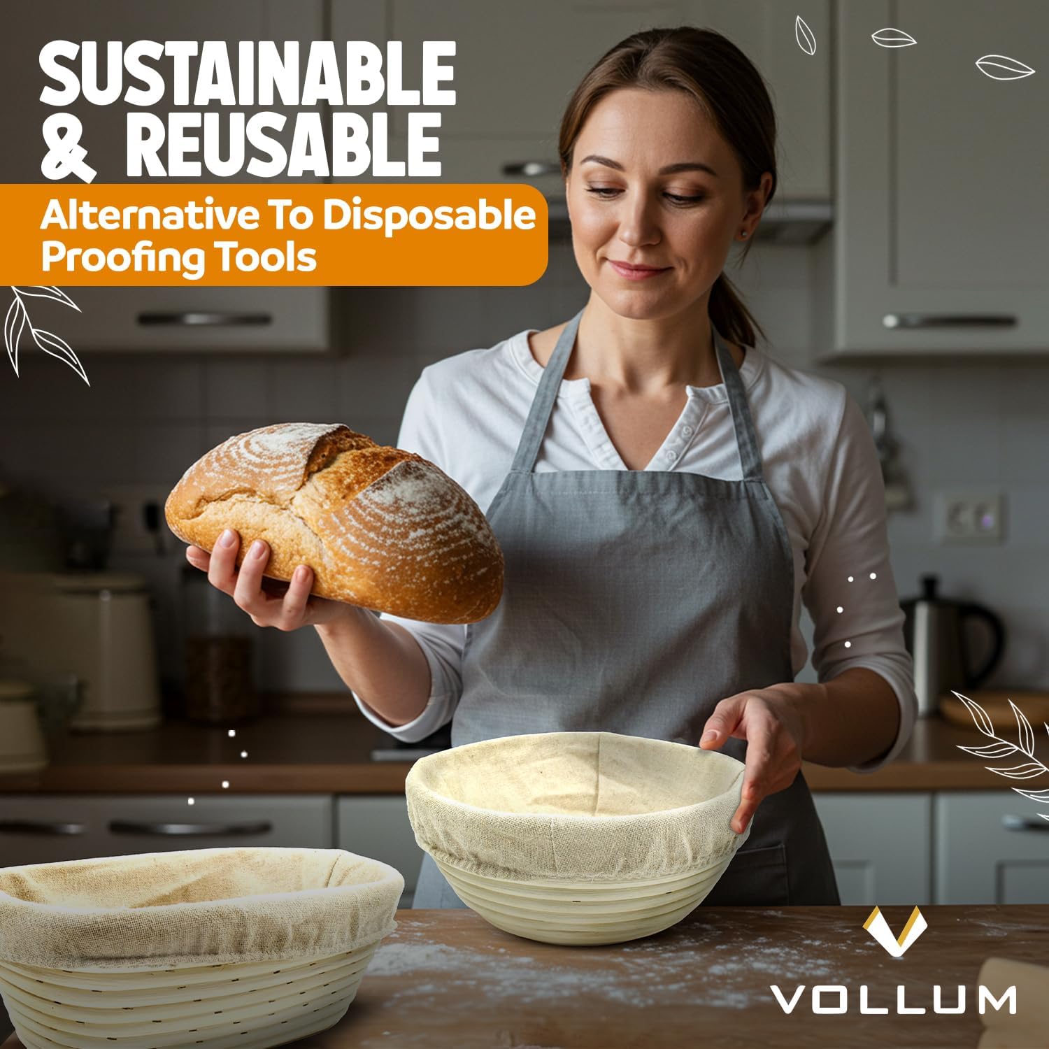 Vollum Bread Basket - Artisan Bread Baking -6 Vollum Bread Basket - Artisan Bread Baking -6