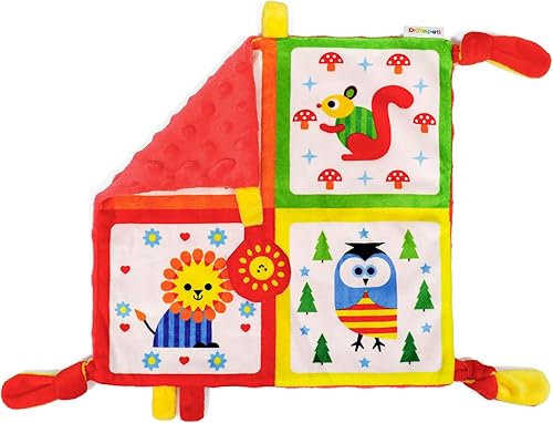 Miniatura 1 de Dr.Rapeti Manta de seguridad para bebé, niño pequeño, 10 x 10 pulgadas, juguete sensorial lavable, manta de apaciguamiento amoroso (gota de lluvia)