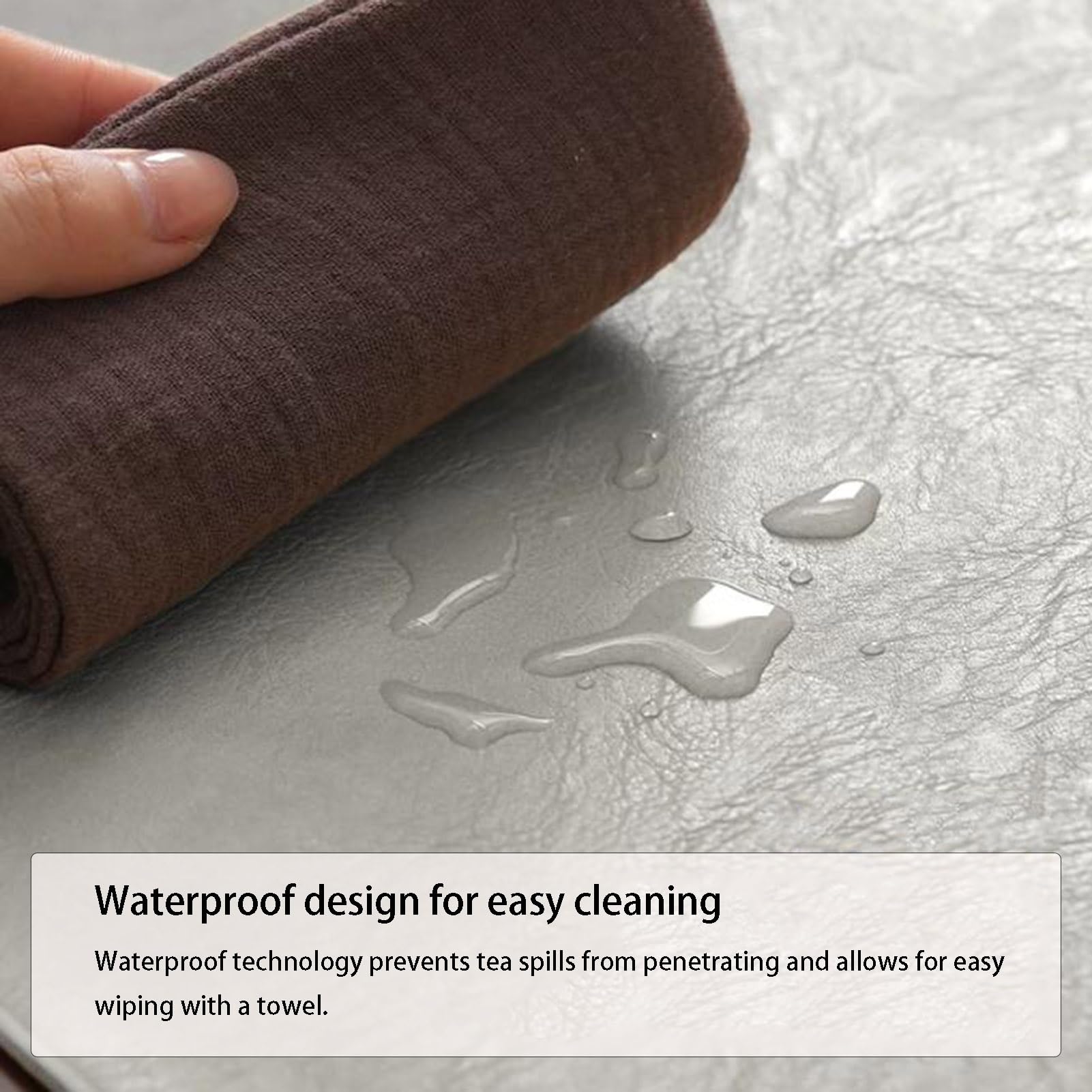 Camino de mesa, de piel sintética, impermeable, antideslizante, resistente al calor, para ceremonias de té, eventos en casa, restaurantes, bodas y hoteles