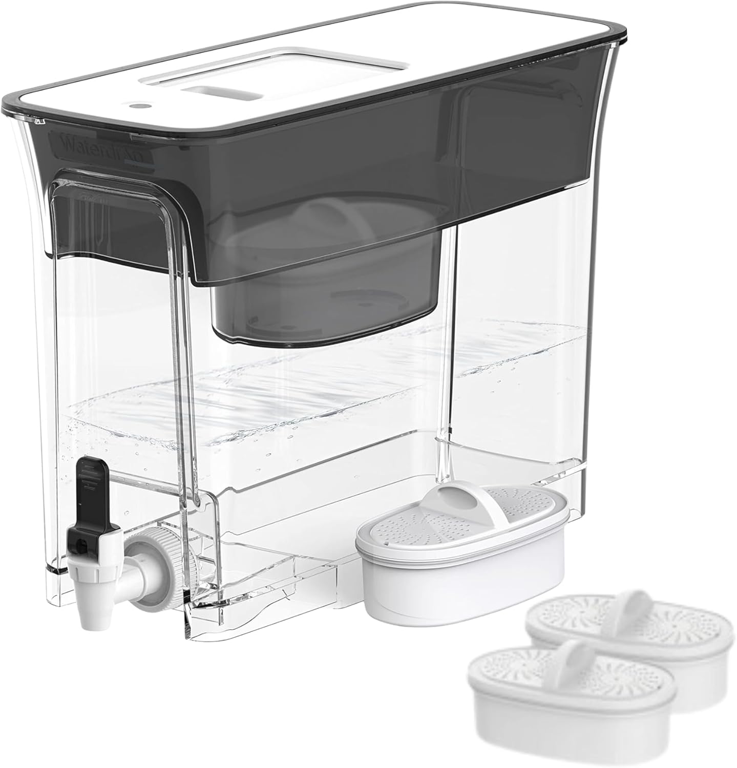 Waterdrop 35-Cup Slim Water Filter Dispenser & [Original] Waterdrop WD-PF-01A Plus NSF Certified Replacement Filters