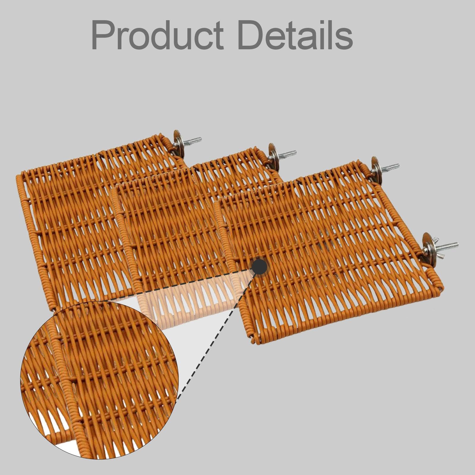 Paquete de 3 Perchas para Pájaros, Soportes Portátiles para Jaulas, Artículos Multiusos para Mascotas, Espaciosos, Fáciles de Instalar, Ligeros, Ideal, 3 Piezas