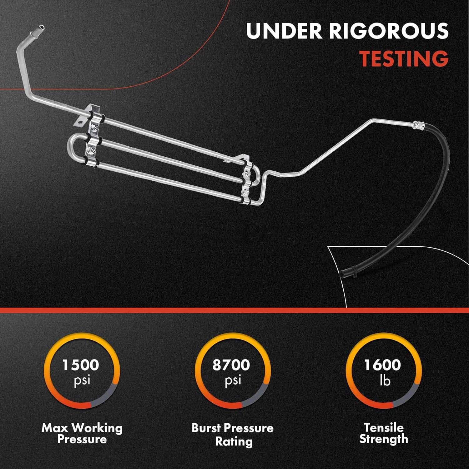 A-Premium Power Steering Return Hose Line Assembly Compatible with Ford Focus 2000 2001 2002 2003 2004 2005 2006 2007, L4 2.0L, Cooler Tube