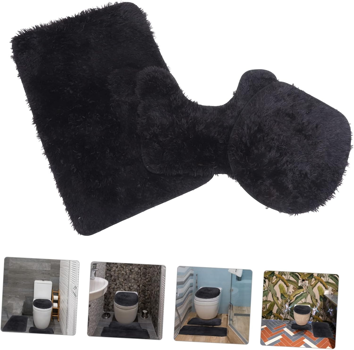 KOMBIUDA 1 Set Reusable Cushion Toilet Lid Mat Plush Design Non Slip Bathroom Accessories for Home Travel Easy to Friendly Adorable Exterior