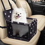 Dog Car Seat Puppy Pet Seats for Cars Vehicles Small Dogs Washable Portable Pet Booster Car Seat Travel Carrier Cage with Clip-On Safety Leash,Perfect for Small Pets