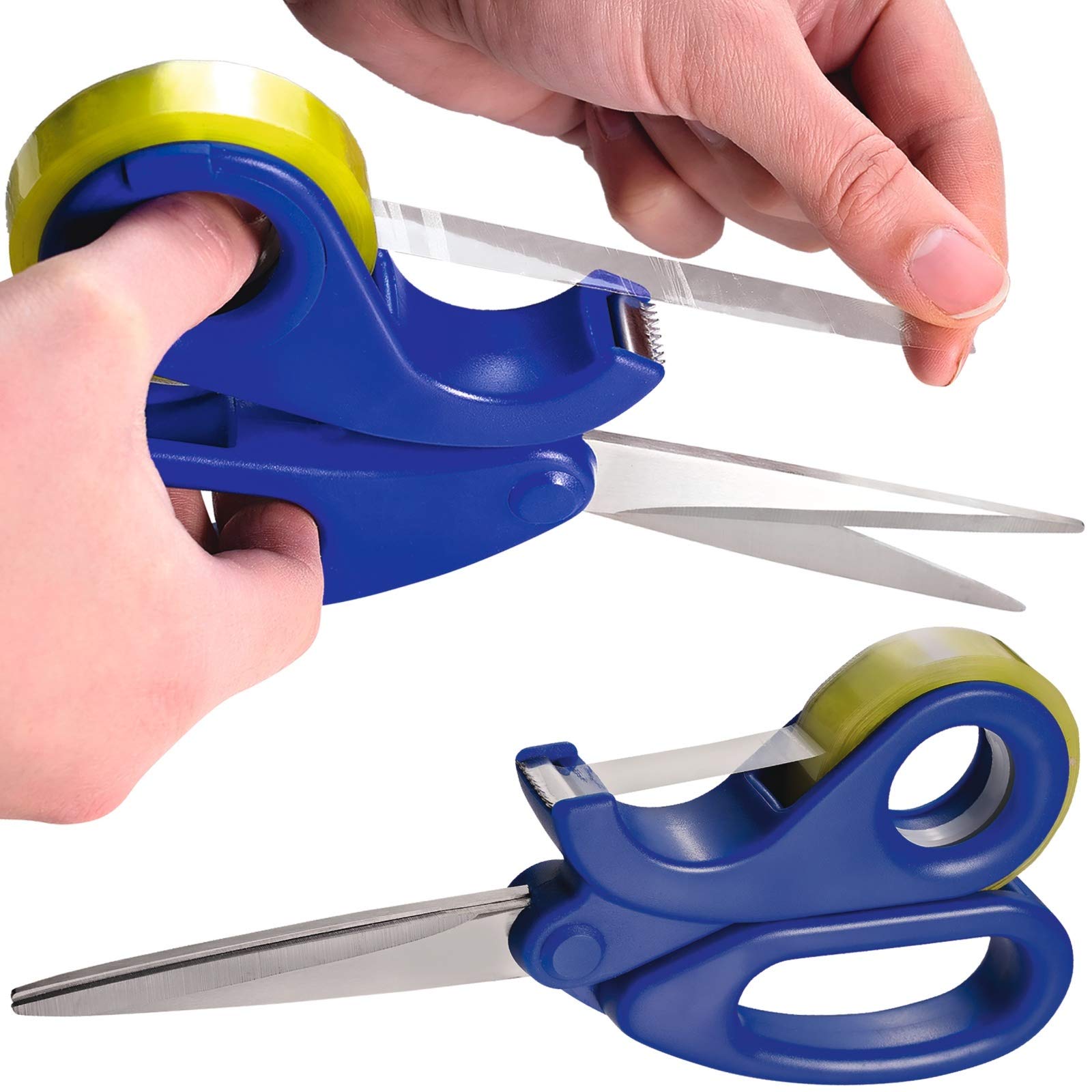 Burwells Scissors & Integrated Sticky Tape Dispenser Cutter Holder Christmas Birthday Gift Present Wrapping