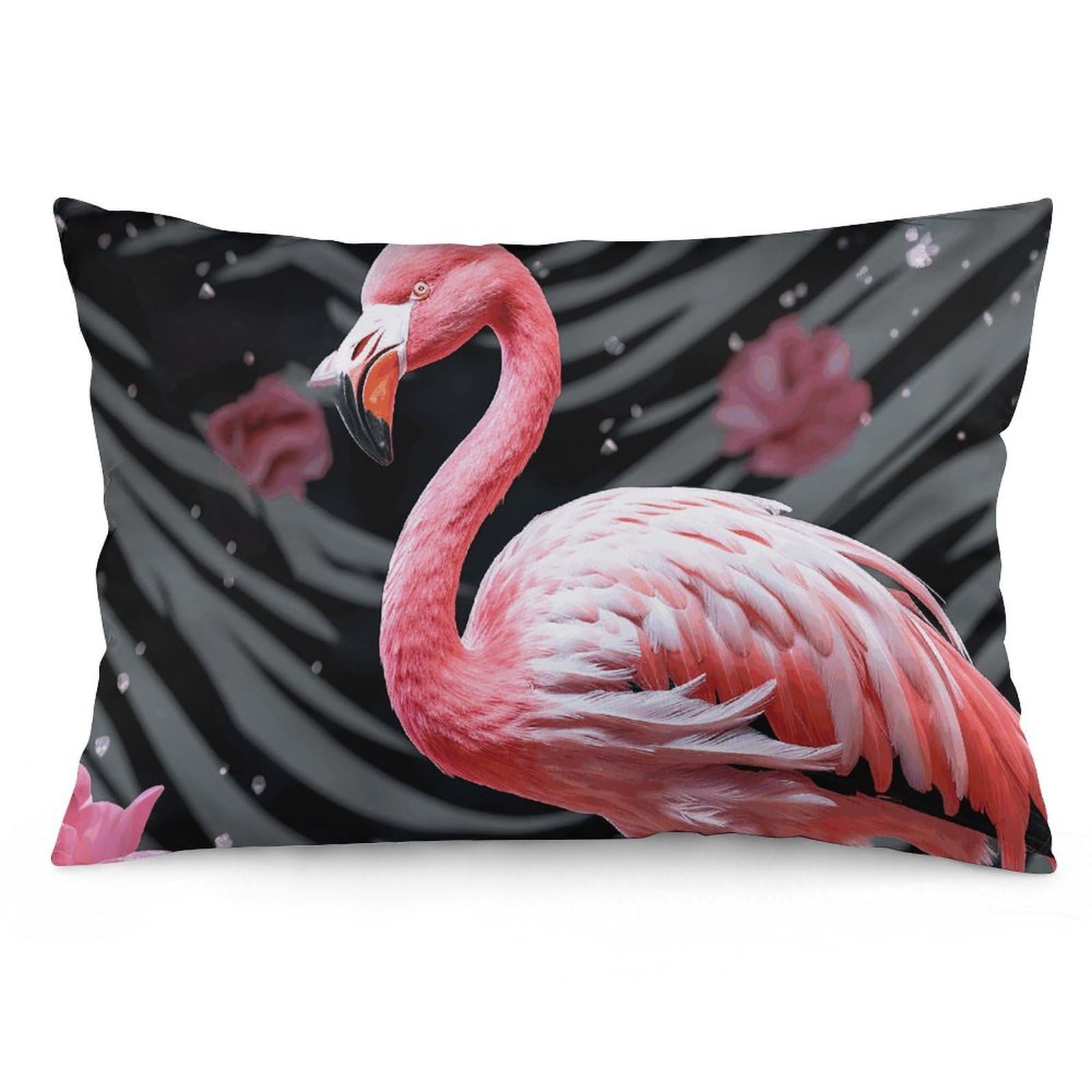 NTVOWPZO 2 Pack Decoration Throw Pillow Covers 12 "x20 Pillowcases Covers Pink Flamingo Pillowcases Modern Farmhouse Home Decor Sofa Cushions Covers for Couch Bed Living Room