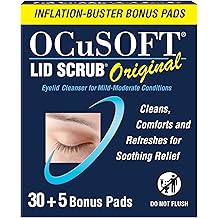 OCuSOFT Lid Scrub Original 30 Count Inflation Buster with 5 Extra Pads
