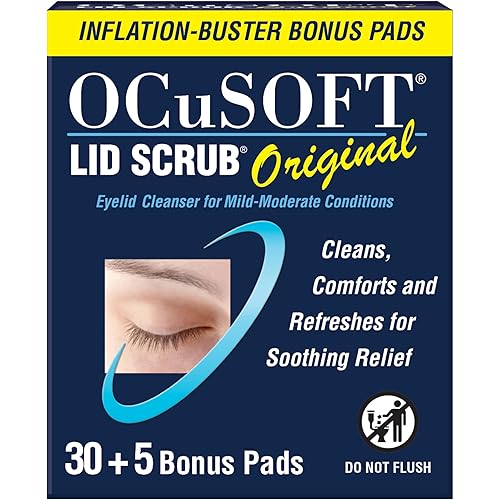 OCuSOFT Lid Scrub Original 30 Count Inflation Buster with 5 Extra Pads
