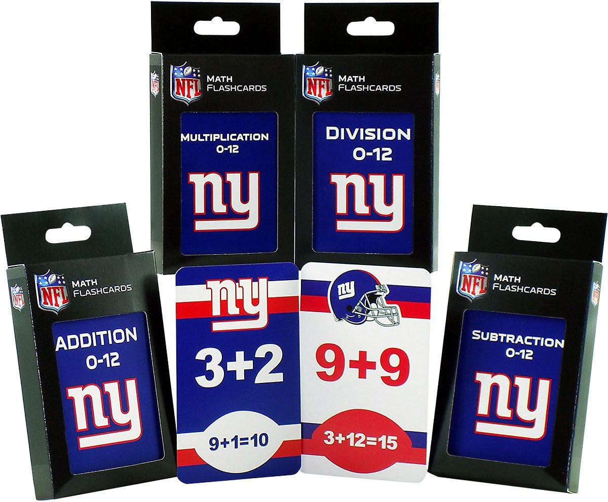 KE Specialties New York Giants Math Pack Flash Cards