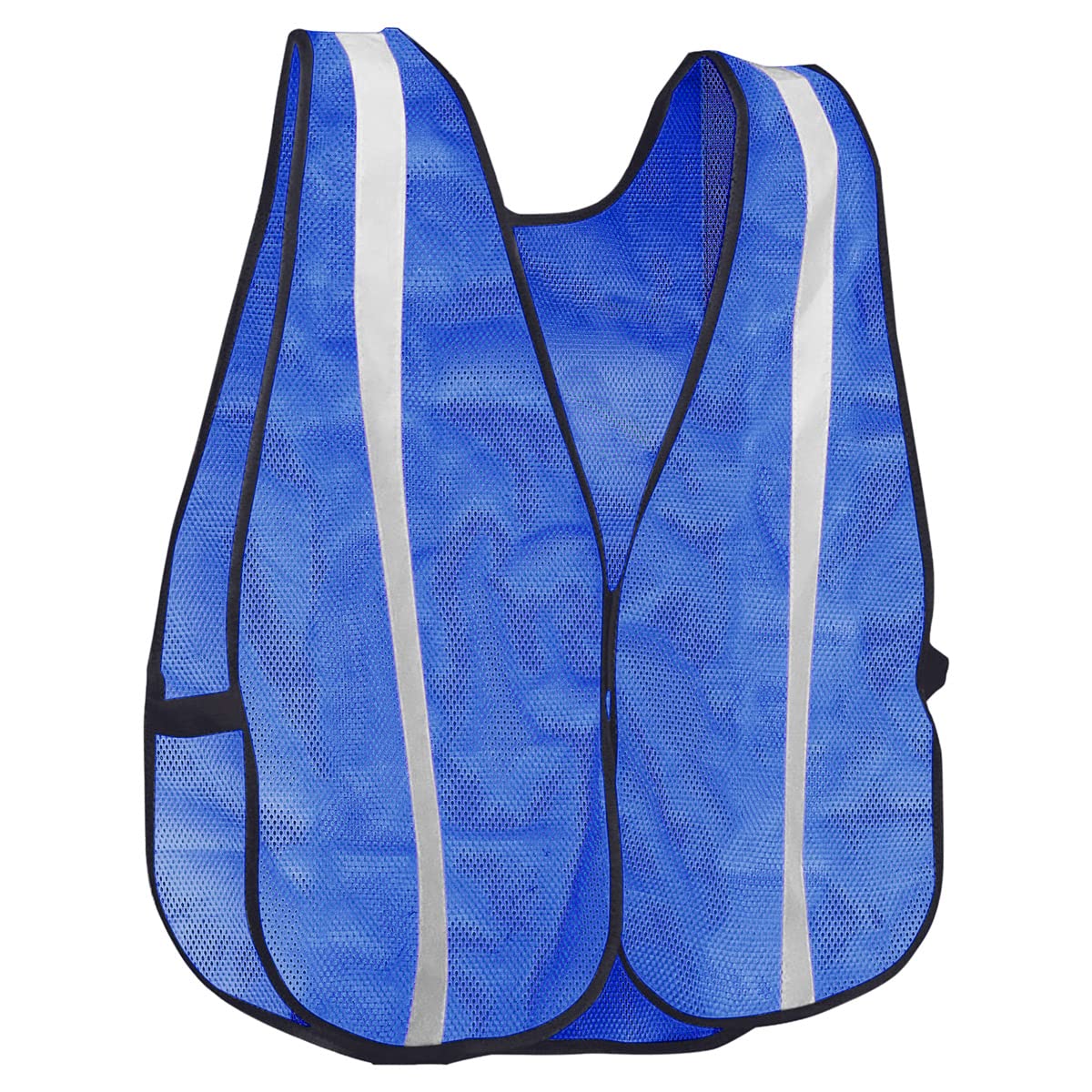 KAYGO Reflective High Visibility Safety Vest, KG0008-10 Silver Stripe, for Men and Women, Pack of 50 (blue)