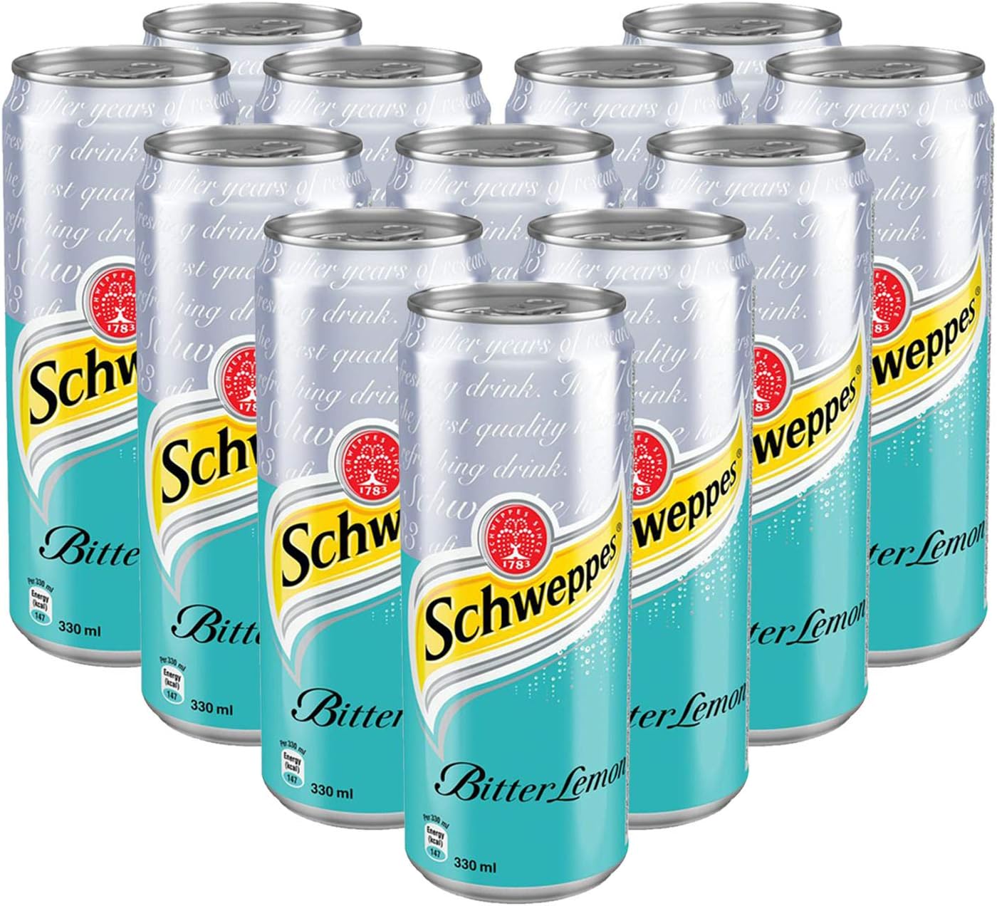 Schweppes Bitter Lemon Can- 12 Pack, 12 x 320 ml