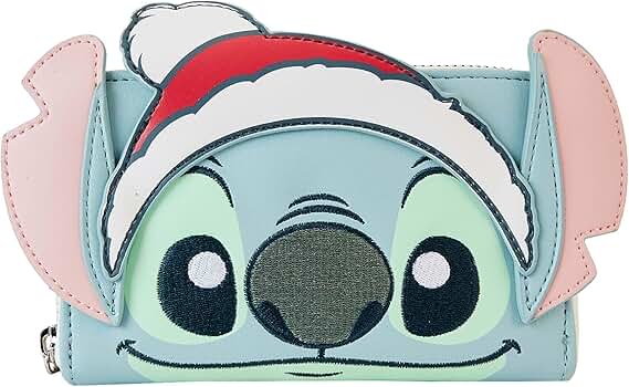 Amazon.com: Loungefly Disney Stitch Holiday Glitter Zip