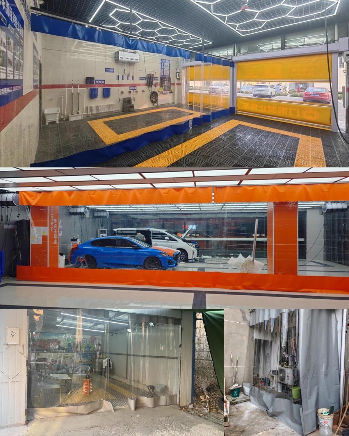 Rideau de séparation étanche pour Garage Industriel - Cloison en Vinyle Robuste pour Zones de Travail, entrepôt et Magasin, Panneau Enroulable (L 1 x H 1,8 m / 3,2 x 6 pi)