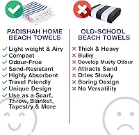 Vista 28 de Oversized Turkish Beach Towel 38’’x71’’ - Set of 2 100% Turkish Cotton Lightweight Sand Free Quick Dry Pool Towels Extra Large Bath Towels for