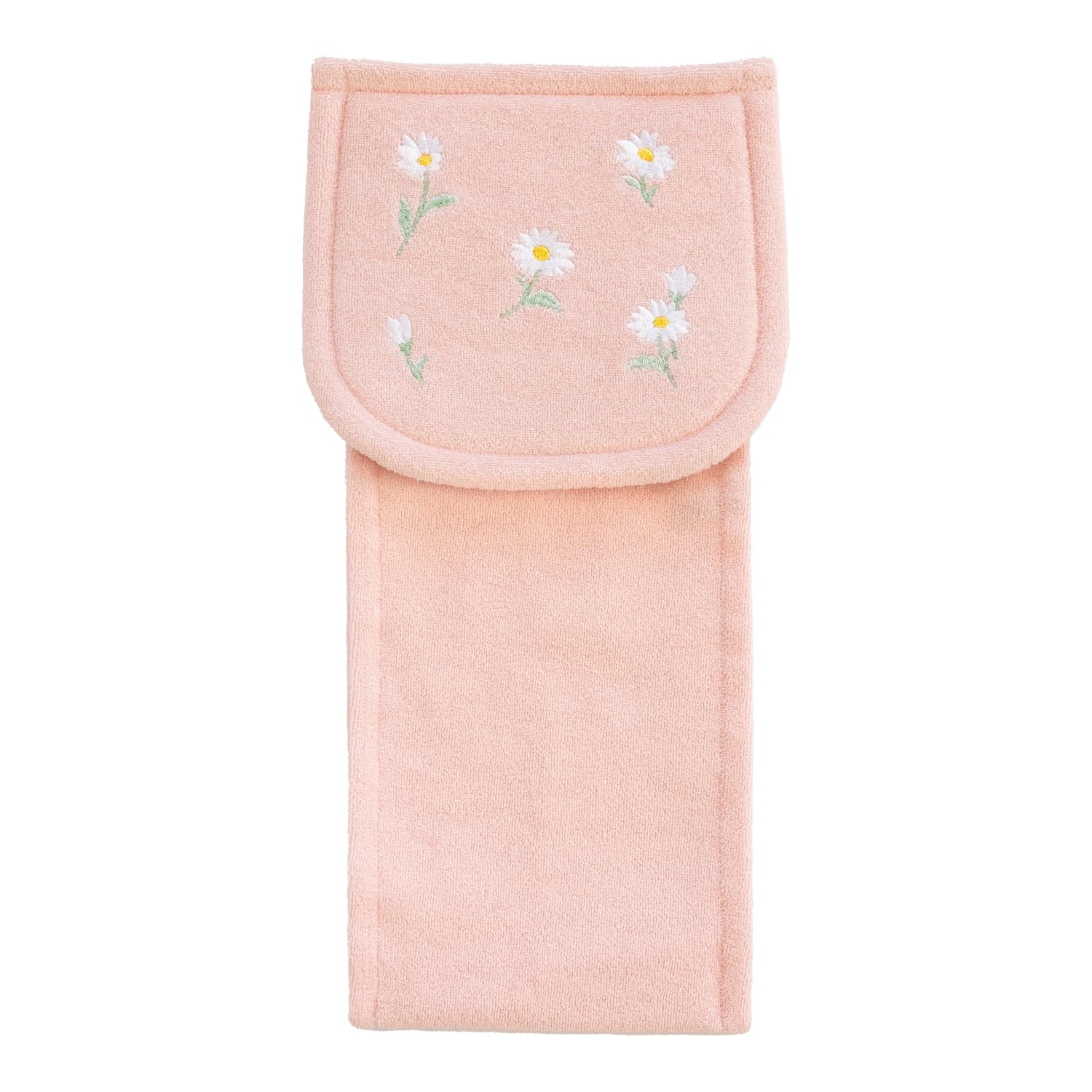 オカ(OKA) フルールブラン トイレットペーパーホルダーカバー ピンク (洗える 花柄 フェミニン 北欧 ストック収納付き)