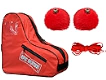 New Epic Red Roller Skate Accessory 3 Pc. Bundle w/Bag, Laces & PomPoms