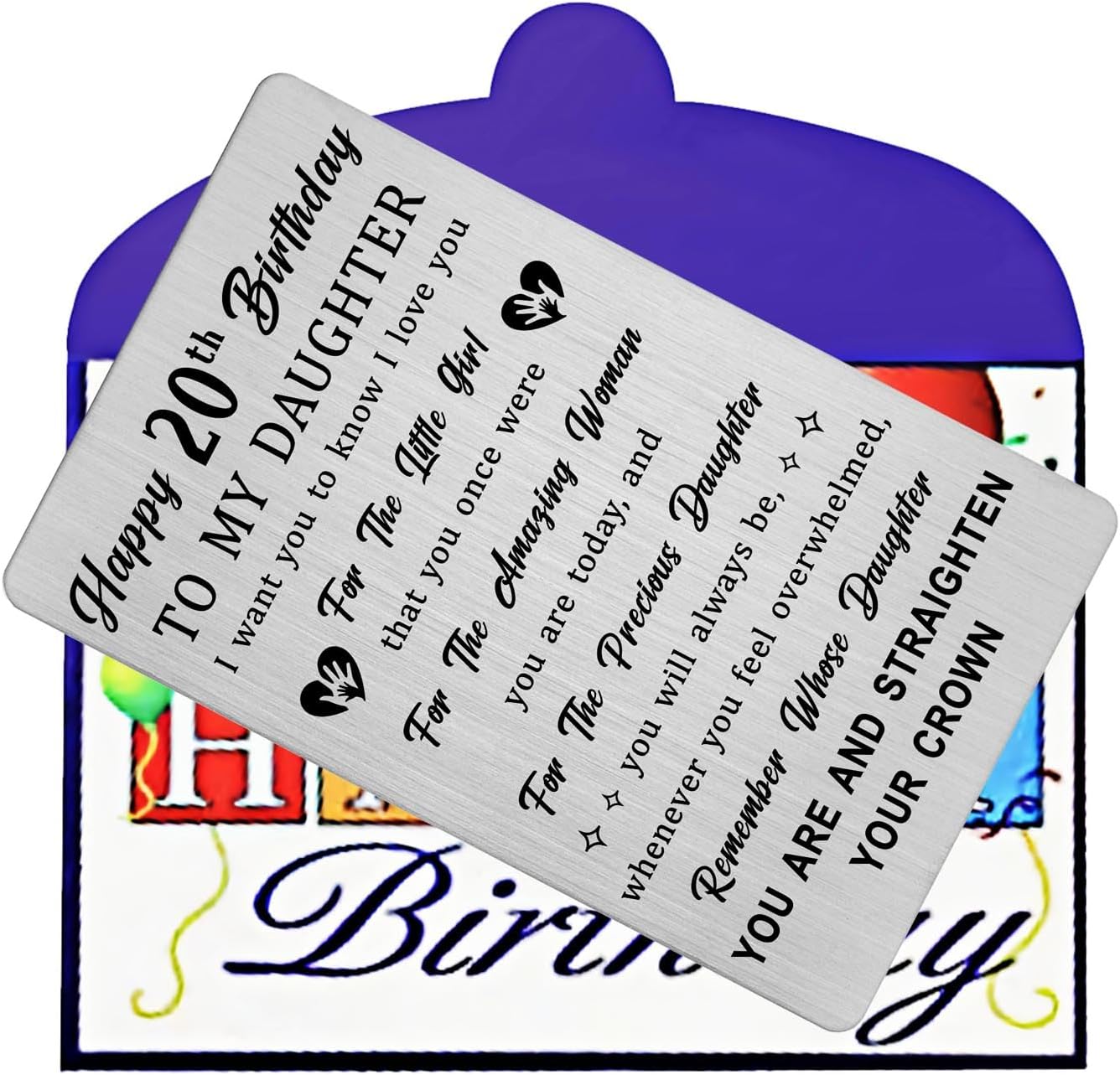 HYHYDHP 20th Birthday Card Daughter - 20th Birthday Decorations for Women, 20 Year Old Bday Gifts for Daughter - Image 6