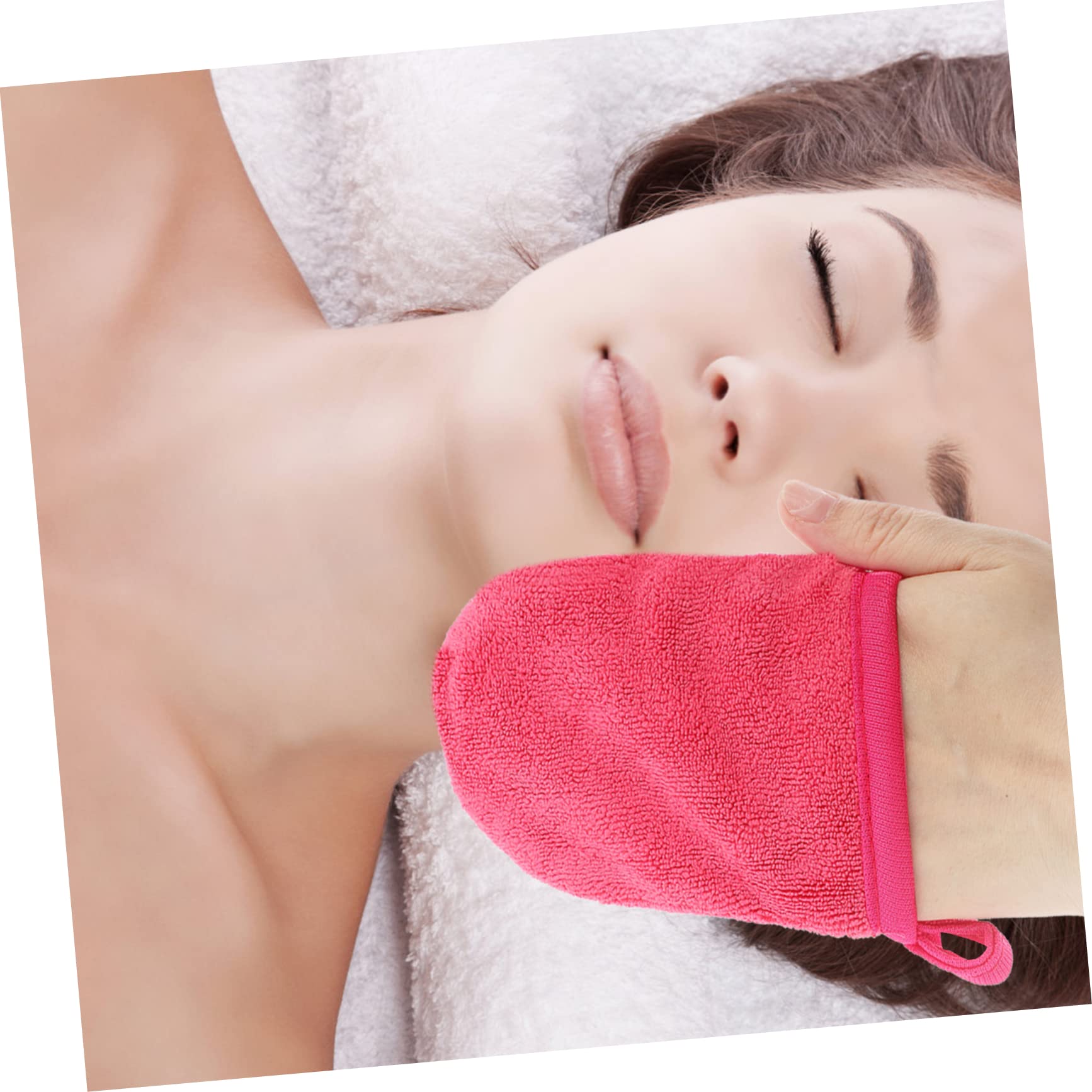 14 Sätze Mikrofaser Gesichtsreinigungshandschuhe Wiederverwendbare Makeup Praktische Waschhandschuhe Für Hautfreundliches Material Waschbar Und Langlebig Für Zuhause 4 Stück * 14
