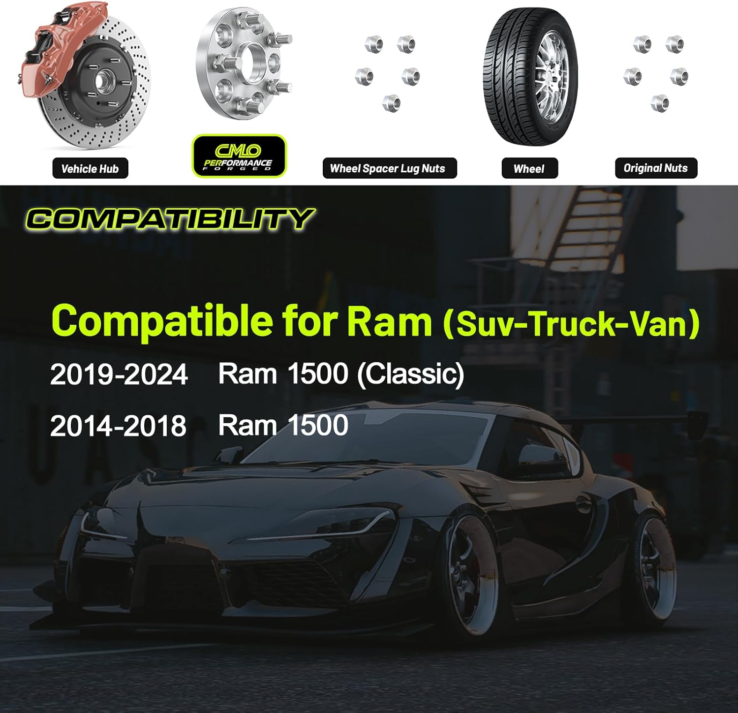 Customadeonly 2pcs 1.75" Hubcentric Wheel Spacers 5x5.5 (5x139.7) 14x1.5 Compatible for Ram 1500 2012-2018 Ram 1500 Classic 2019-2022