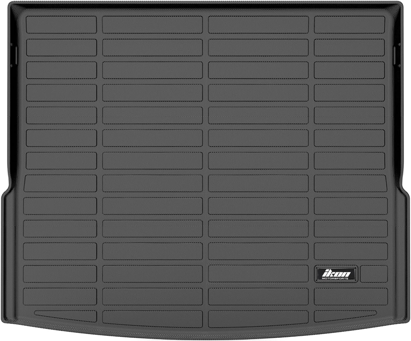 IKON MOTORSPORTS 3D TPE Floor Mats + Trunk Mat, Compatible with 2023-2025 BMW X1 U11, Black All Weather Waterproof Anti-Slip Floor Liners Full Set Car Interior Accessories Trunk Tray Cargo Mats