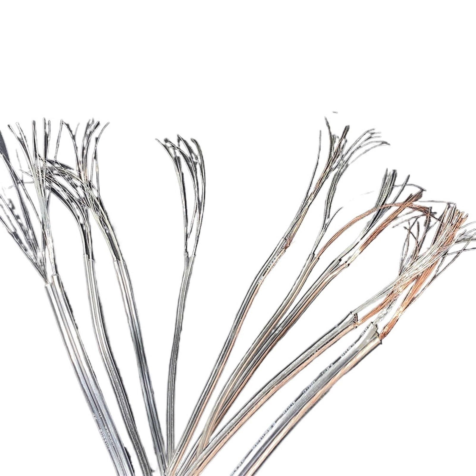 Hauptleitung Fest LED-Lampenfassungskabel, 22 AWG, 24 AWG, 26 AWG, 30 AWG, Blumenlinie, 2-adrig, klare transparente Farbe, komplett aus Kupfer, flacher Paralleldraht Verbinder Webstuhl (Color : Gold