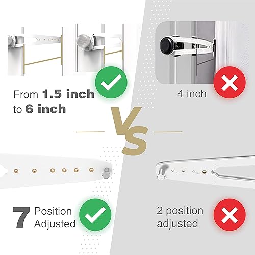 Miniatura 3 de Pestillo ajustable para puerta de gato, manera extra fácil para caja de arena a prueba de perros para gatos, mantener la puerta abierta, siete