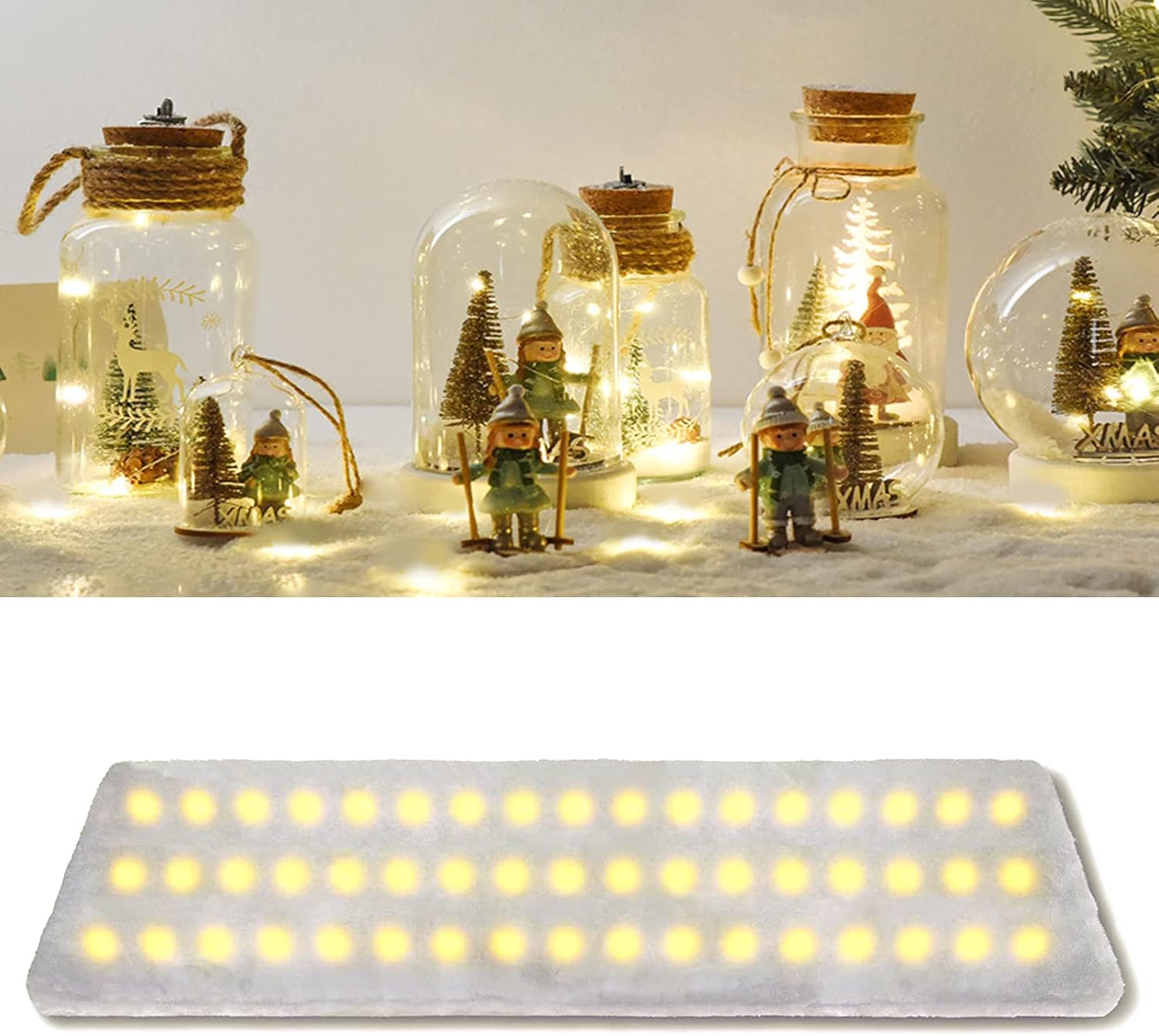 Christmas Snow Blanket with LED Lights Christmas Table