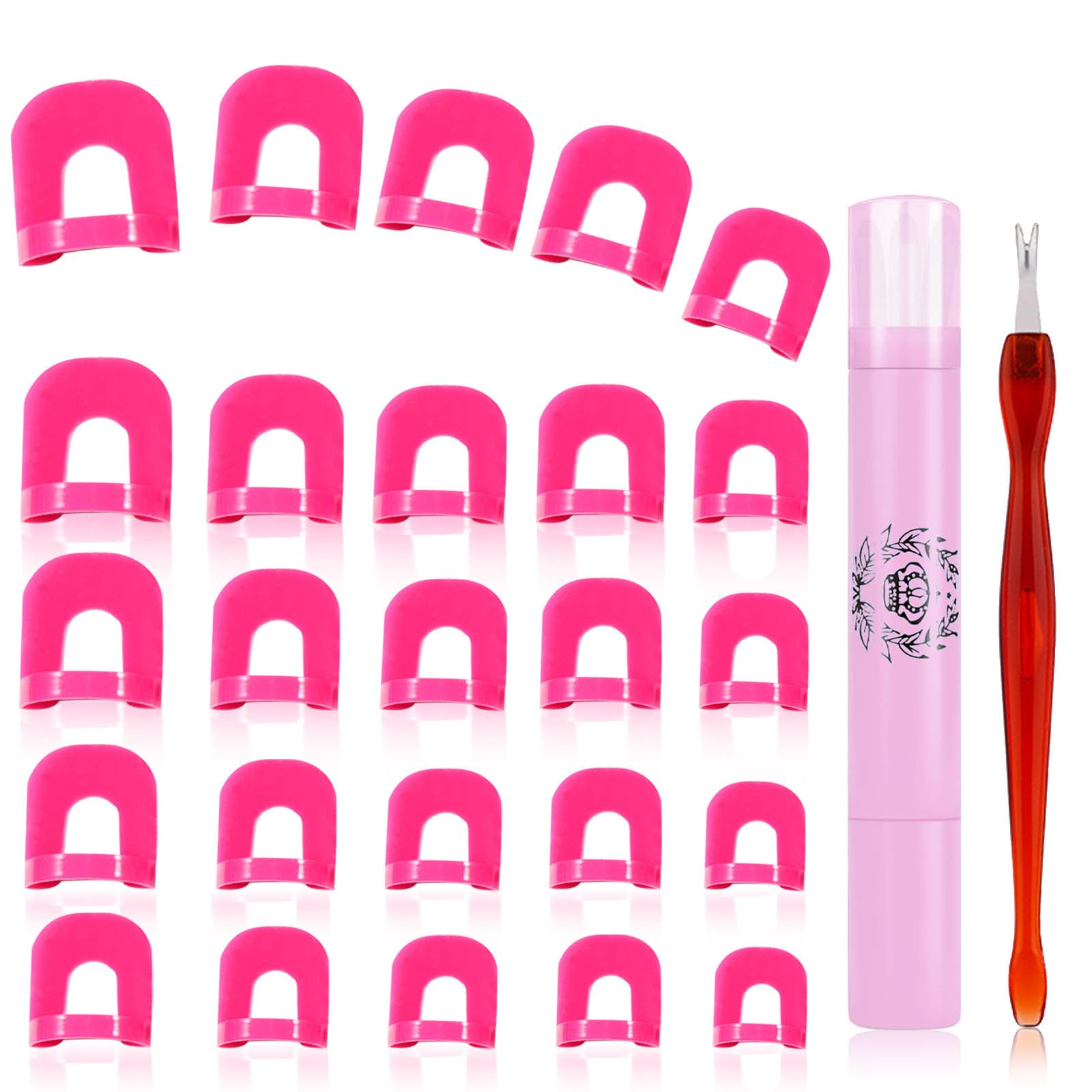 26pz Stencil Per Smalto lunette per french manicure1pz Penna Correttore Smalto 10 Misure Protezione Smalto Per Unghie Stencil Riutilizzabile Manicure In Polvere Ad Immersione Accessori