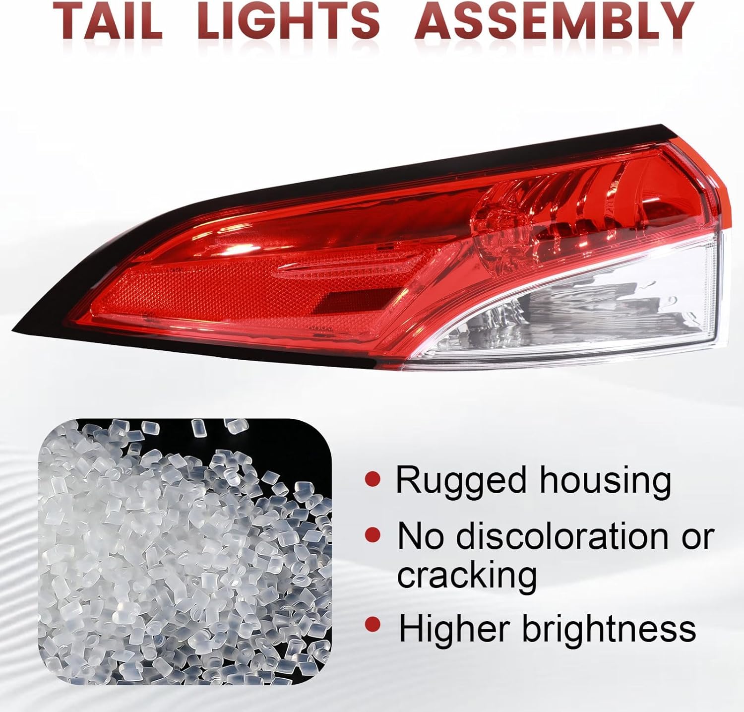 LED Tail Lights Outer Assembly Compatible with 2020-2024 Toyota Corolla Sedan L LE SE, Left Driver Side Rear Light Taillights Replacement # 8156002C10