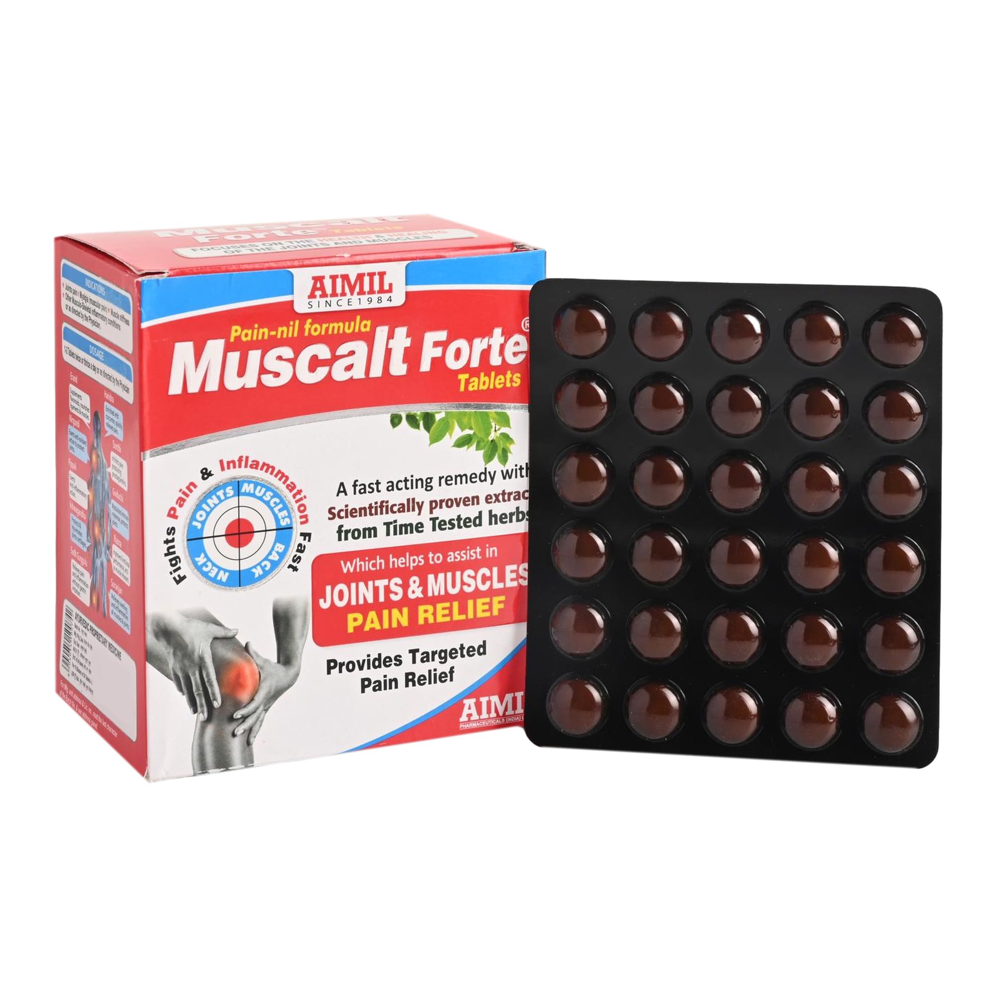 AIMIL Muscalt Forte Tablets for Bone & Joint Wellness | Reduces pain and inflammation | 30 Tablets