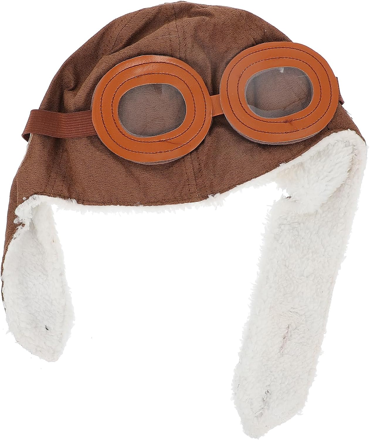 Kids Cotton Winter Hat Fashion Pilot Theme for Children Coffee
