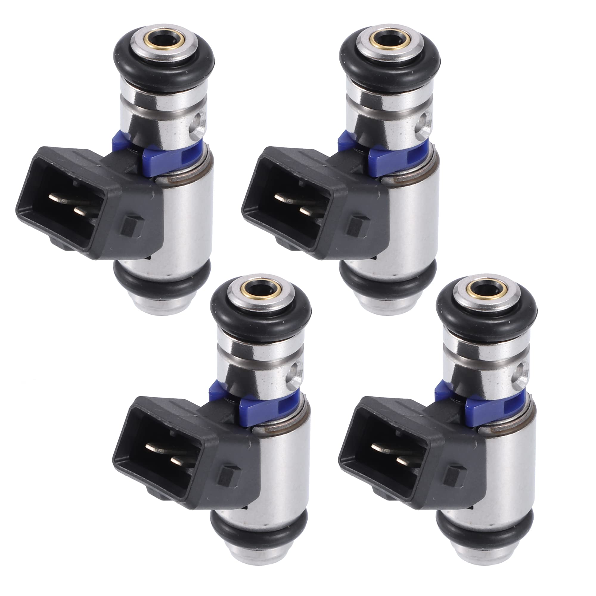 QUARKZMAN 4 Pezzi Iniettore Carburante IWP109 Per Fiat Brava 1.6L | Colore Argento Nero Viola. Materiale Metallo Plastica. Dim. 47x32x19.5mm. Per Fiat Doblo 1.6L 01-02.
