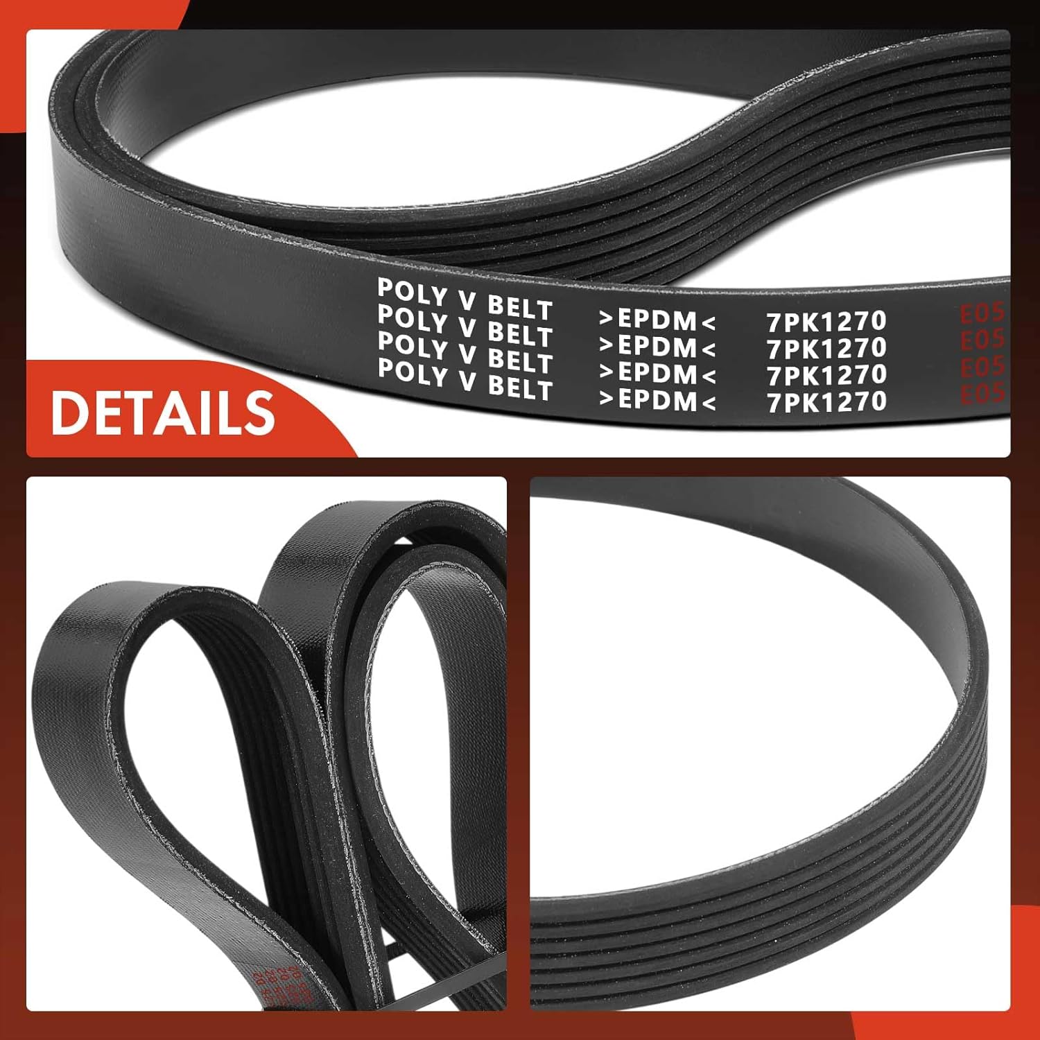 A-Premium 50.07 In Supercharger Serpentine Drive Belt For Audi Q5 2013-2017, Q7 2011-2015 2017-2019, A6, A6 Quattro, A7 Quattro, A8 Quattro, S4, S5, SQ5 & Porsche Cayenne, Panamera & Volkswagen, 3.0L