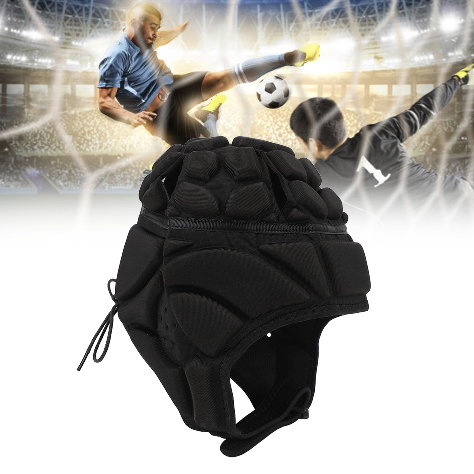 Casque de Football, Casque de Protection de Rugby avec Tissu OK Néoprène, éponge EVA, Conception de Trou d'oreille pour Le Cyclisme, Le Ski, Le Sport