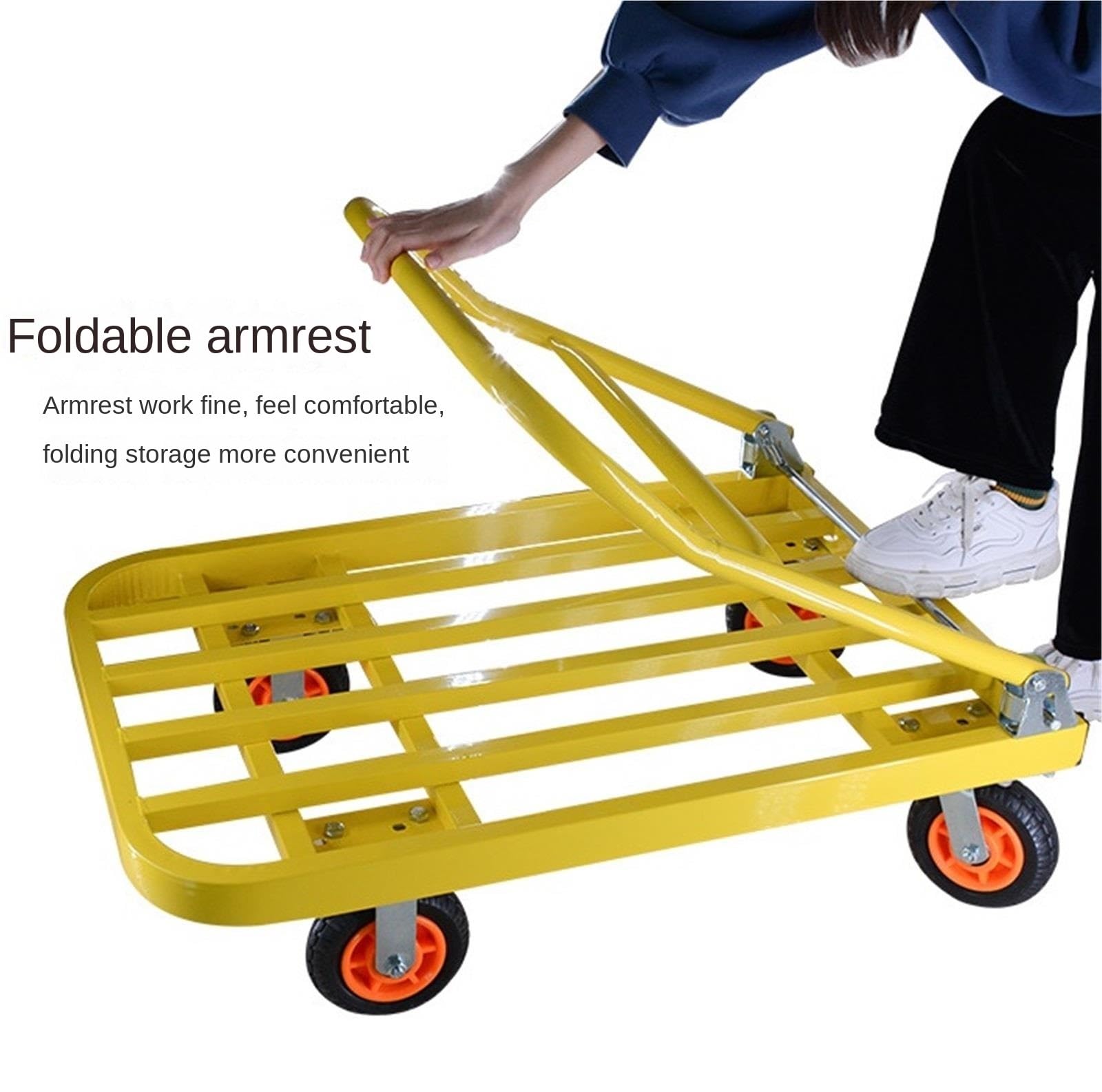 Transportkarre Hubwagen Plattformwagen Handkarren Klappwagen Mit Rädern Stahlwagen Transporthilfe