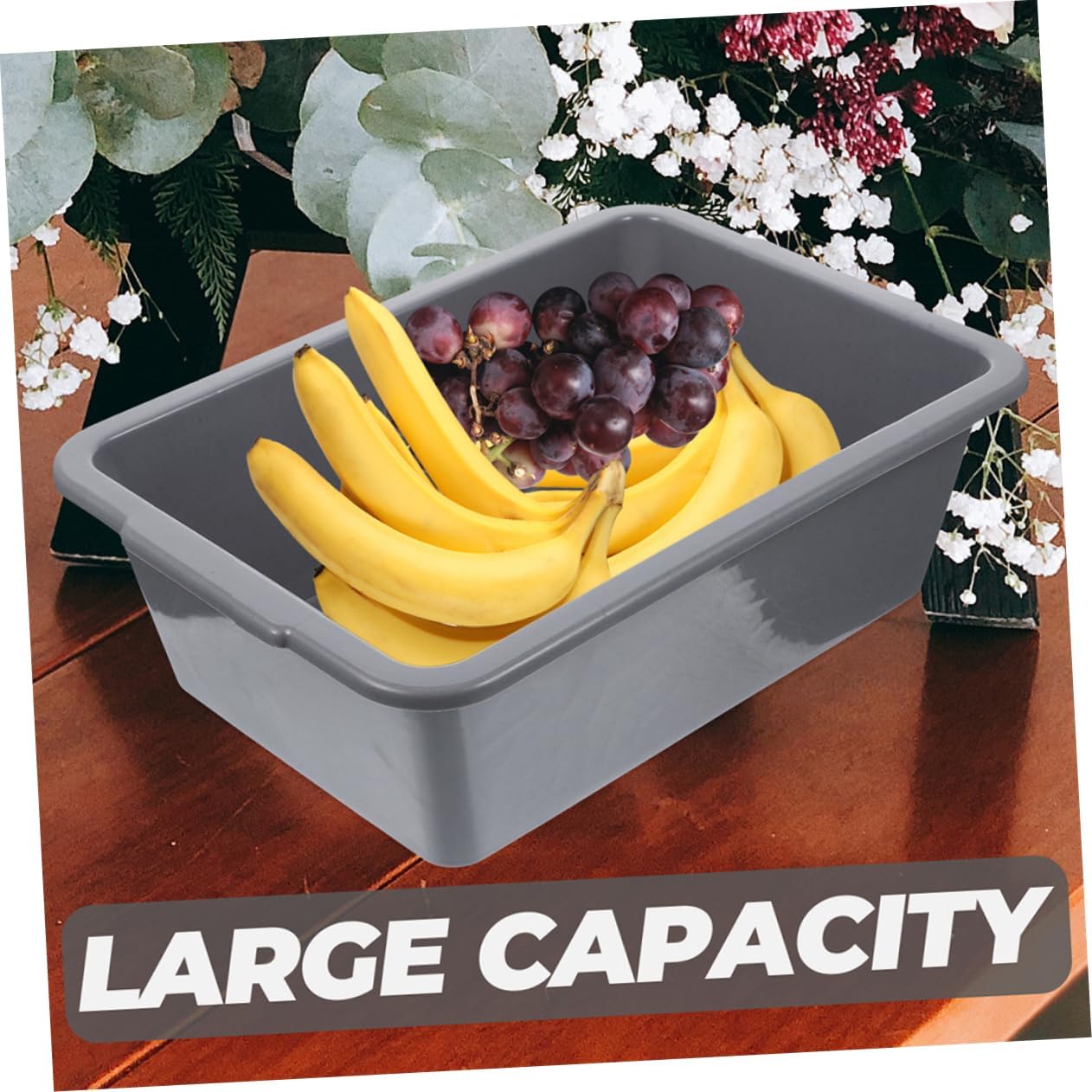 ABOOFAN 2Pcs Plastic Multifunctional Utility Tub for Home Restaurants Sturdy Storage Container for Food Bowls and Sundries Space Saving Design