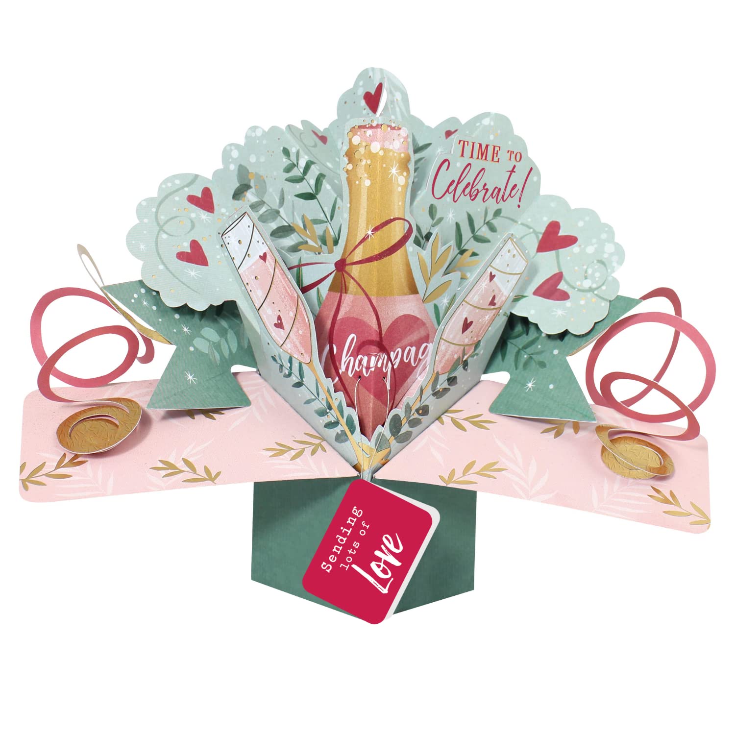 Pop Up Time To Celebrate Sending Lots Of Love Greeting Card Suit Any Occasion POP203V16 — image 1