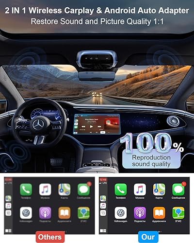 Miniatura 7 de Adaptador inalámbrico CarPlay 2023 Actualización inalámbrica CarPlay Dongle Convertir Apple Car Play con cable a inalámbrico, Plug & Play, conexión