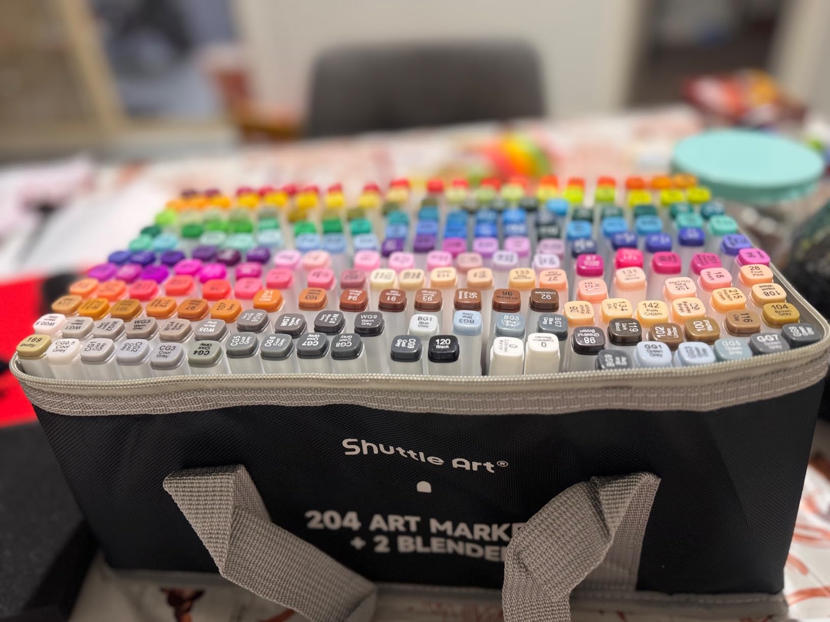 Shuttle Art 205 Colours Alcohol Art Markers, 204 Colours Dual Tip Art