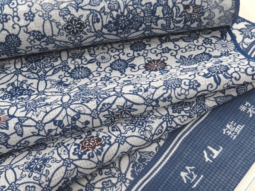 完売大塚呉服店⭐︎浴衣⭐︎綿紅梅⭐︎紫陽花⭐︎ターコイズ 浴衣 綿紅梅