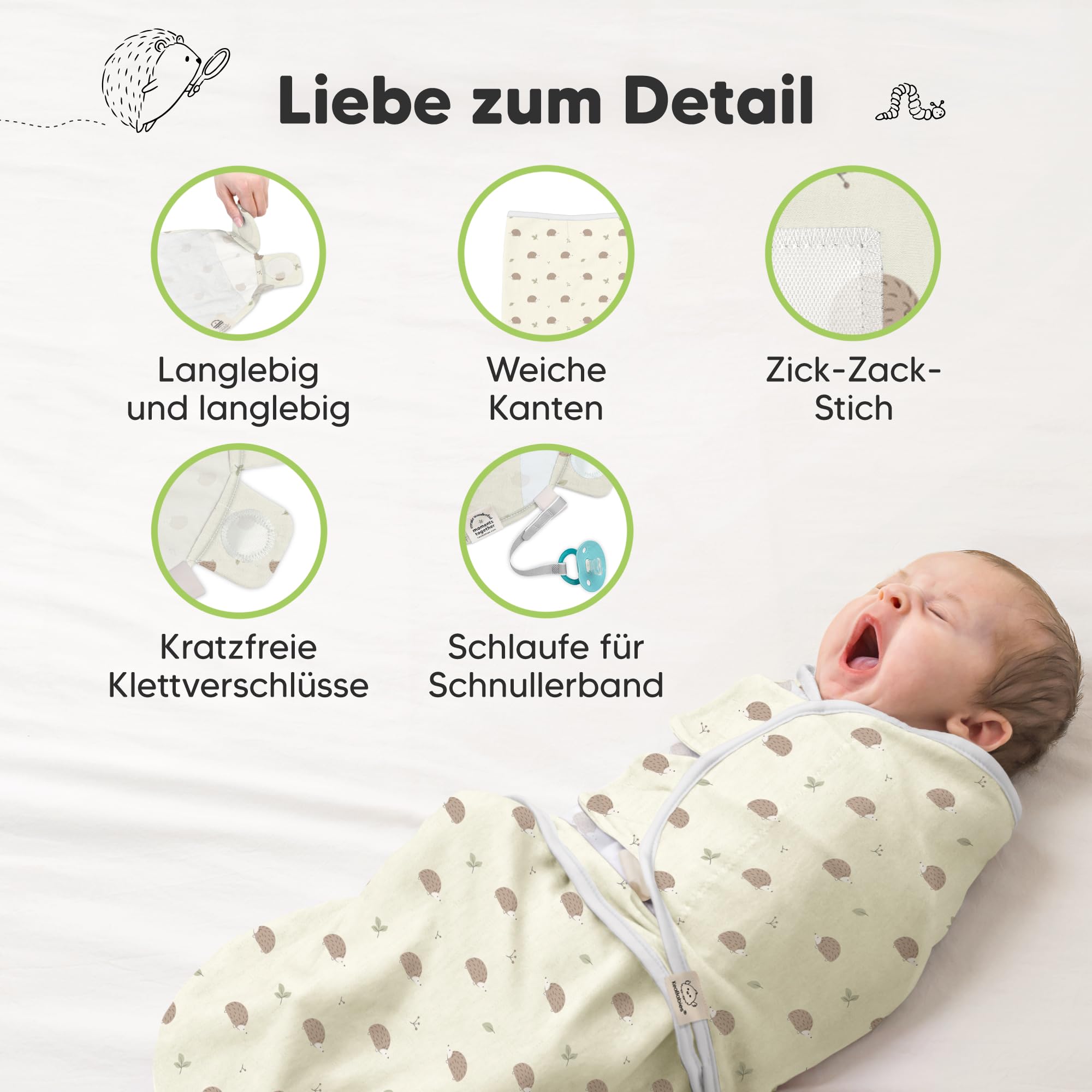 3-Pack Bio Swaddle Schlafsack Baby - Pucksack Baby 0-3 monate für Neugeborene, Weich und Gemütlich Pucktuch Säuglinge fur Mädchen, Jungen, Babyschlafsack Neugeborene, Atmungsaktiv (Dino Ridge) | Baby Mädchen Jungen Weiche Bio-Baumwolle Neugeborene Pucksac