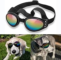 Vista 10 de Anteojos de perro Qumy, protección ocular, anteojos de sol impermeables para perros de más de 15 libras, Rosado
